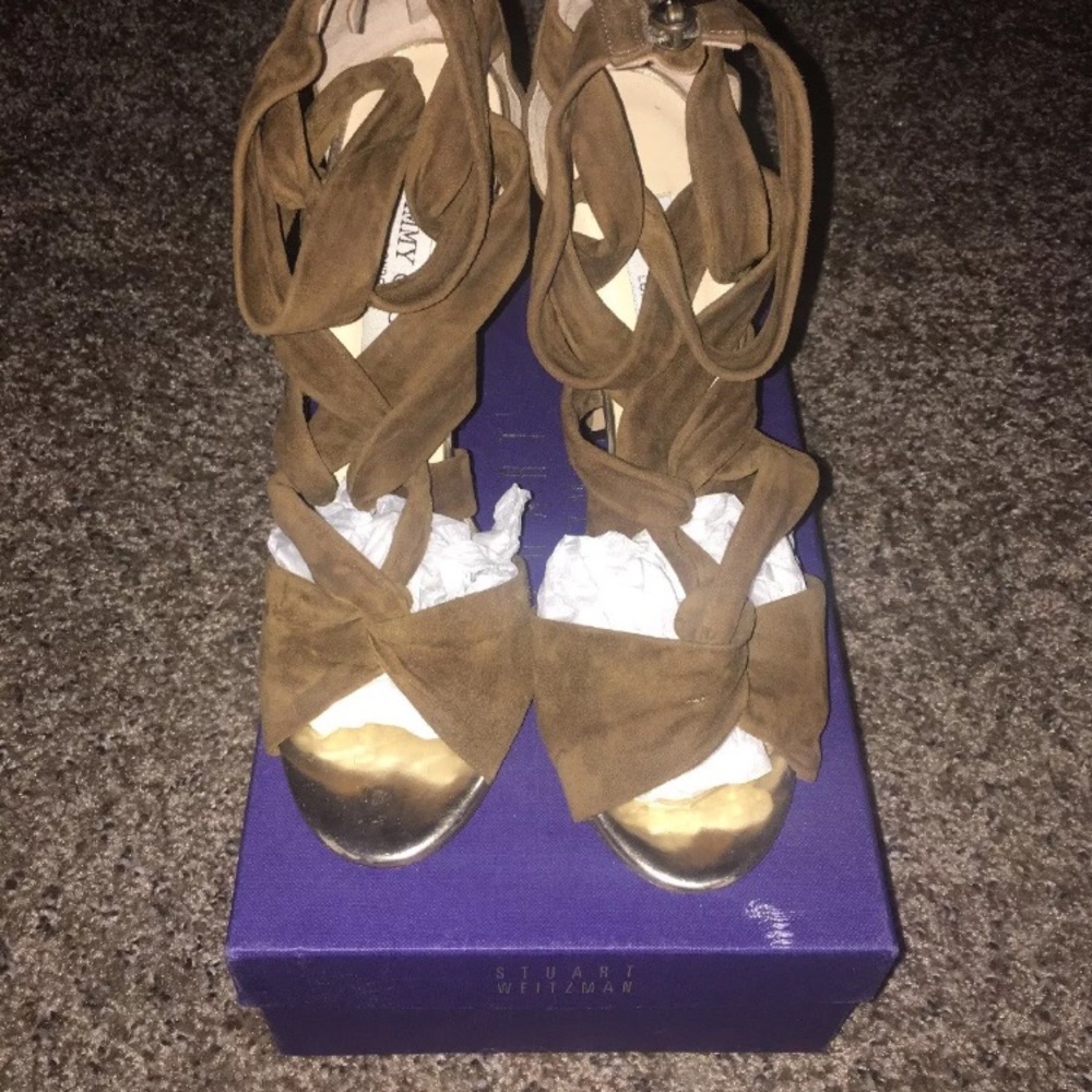 💯 Auth BNWT Jimmy Choo Kemble Sue Knotted Heels - Picture 3 of 8